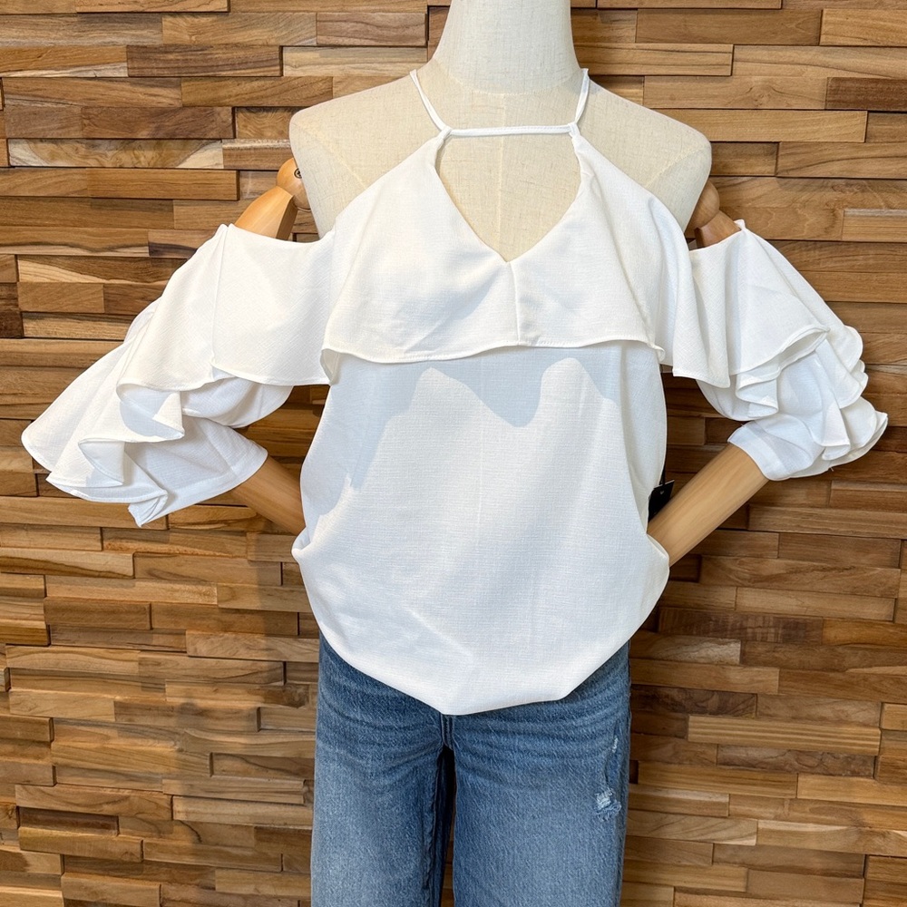 Doe + Rae | Cold Shoulder | Halter | Ruffle Collar | Various sizes